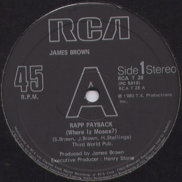 James Brown - Rapp Payback (Where Iz Moses?)