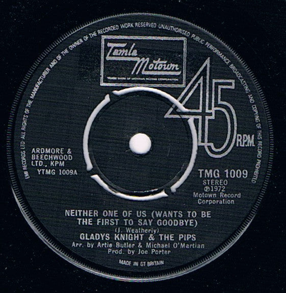 Gladys Knight And The Pips - Neither One Of Us (Wants To Be The First To Say Goodbye)