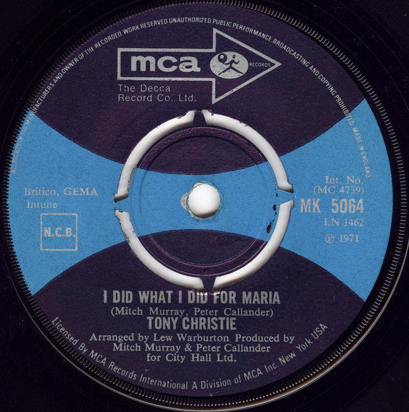 Tony Christie - I Did What I Did For Maria