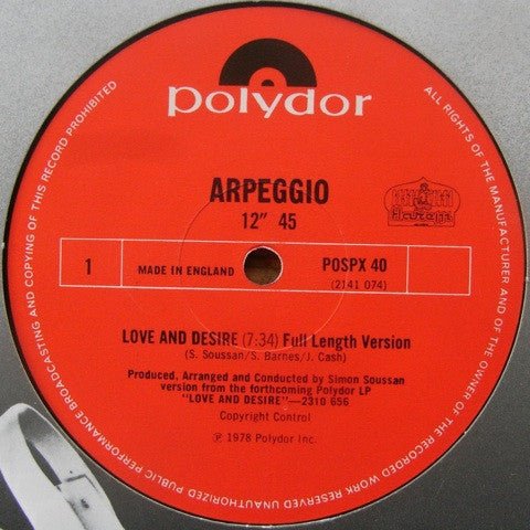 Arpeggio (2) - Love And Desire - laurelcanyonvinyl