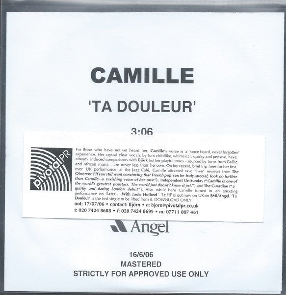 Camille - Ta Douleur - laurelcanyonvinyl