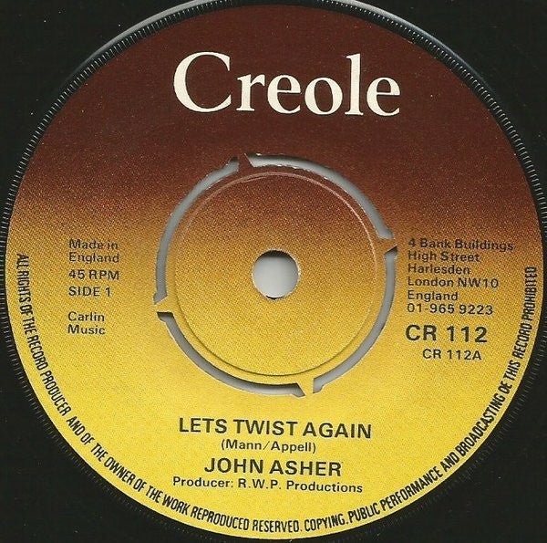 John Asher / The Ashers - Let's Twist Again / Twister - laurelcanyonvinyl