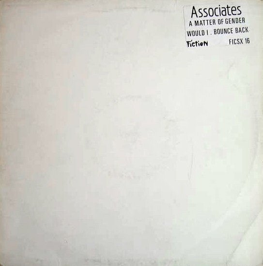 The Associates - A Matter Of Gender - laurelcanyonvinyl