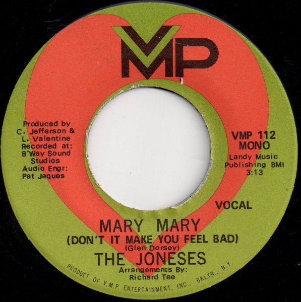 The Joneses - Mary Mary (Don't It Make You Feel Bad) - laurelcanyonvinyl