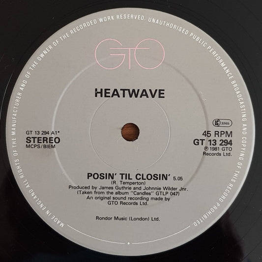 Heatwave - Posin' Til Closin'