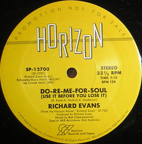 Richard Evans (2) - Do-Re-Me-For-Soul (Use It Before You Lose It)