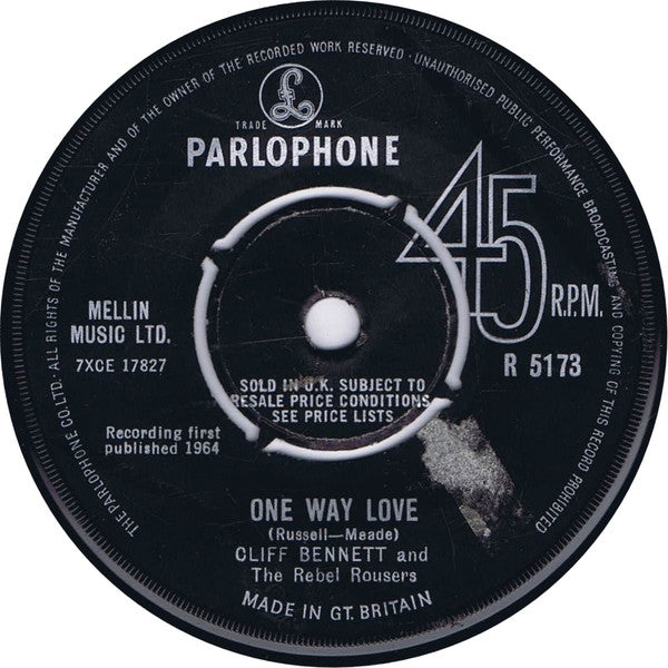 Cliff Bennett & The Rebel Rousers - One Way Love