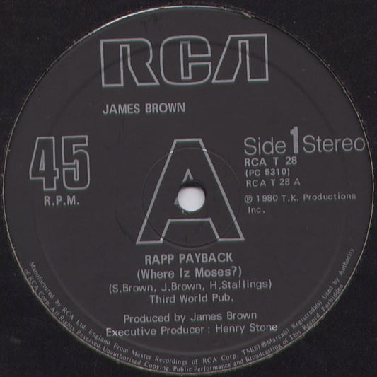 James Brown - Rapp Payback (Where Iz Moses?)