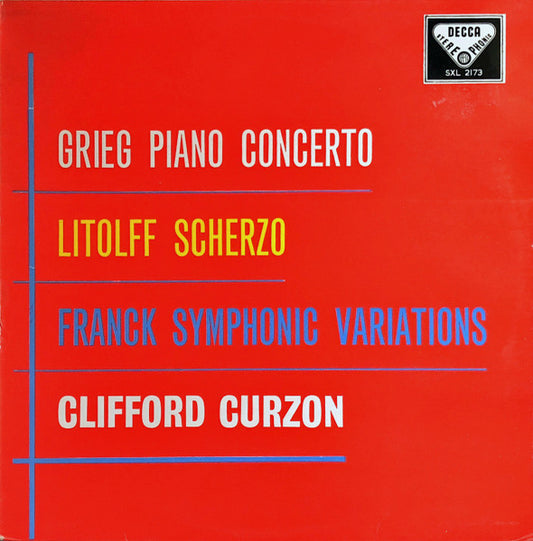 Edvard Grieg, Henry Litolff, César Franck, Clifford Curzon - Piano Concerto / Scherzo / Symphonic Variations