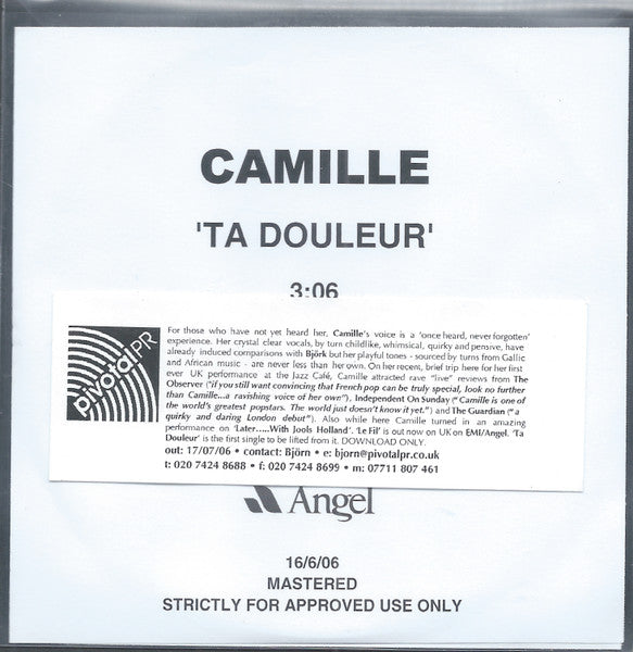 Camille - Ta Douleur