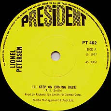 Lionel Petersen - I'll Keep On Coming Back / Freight Train