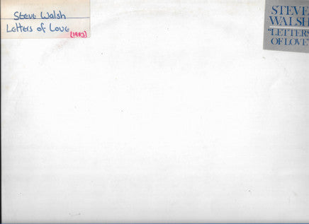 Steve Walsh (4) - Letters Of Love