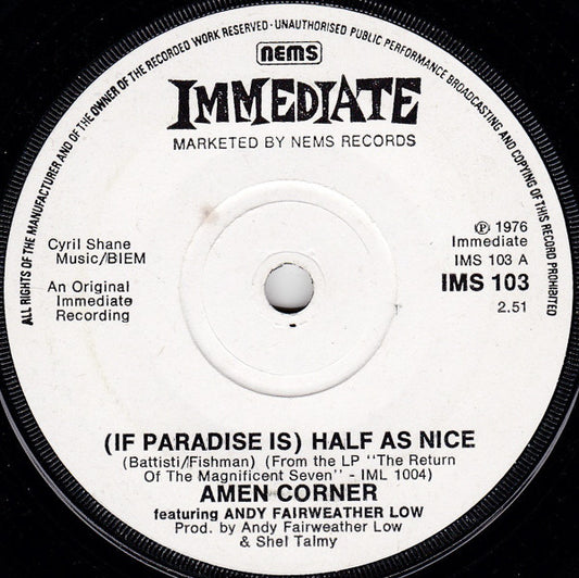 Amen Corner Featuring Andy Fairweather-Low - (If Paradise Is) Half As Nice