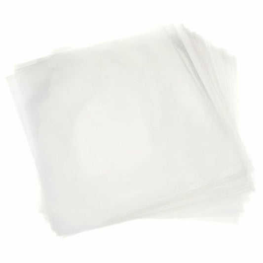 7" 250gsm Clear Polyethylene Slimline Record Outer Sleeves