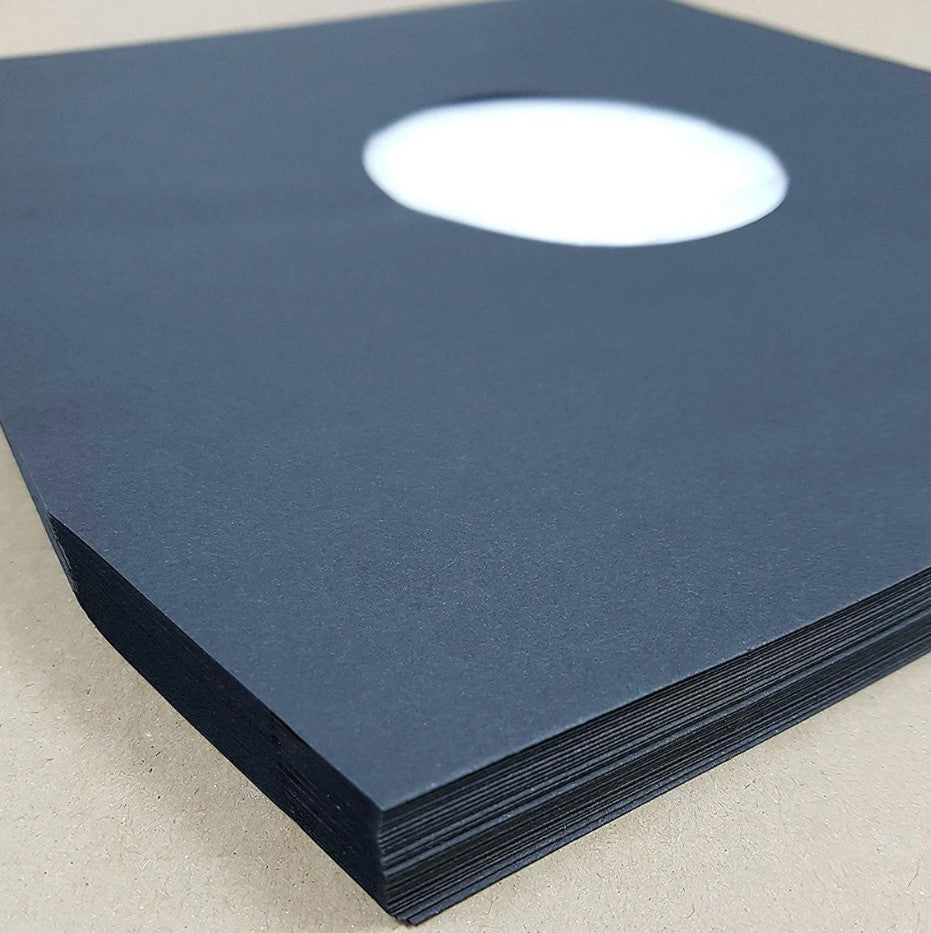 Premium 12" Poly Lined Black Paper Replacement Inner Sleeves - 20