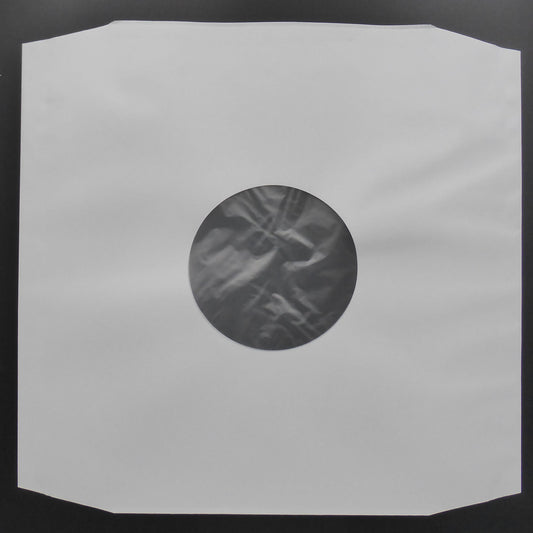 Premium 12" Poly Lined White Paper Replacement Inner Sleeves - 50