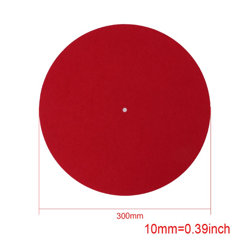 Elvon 12" Red Felt Turntable Slipmat 3mm