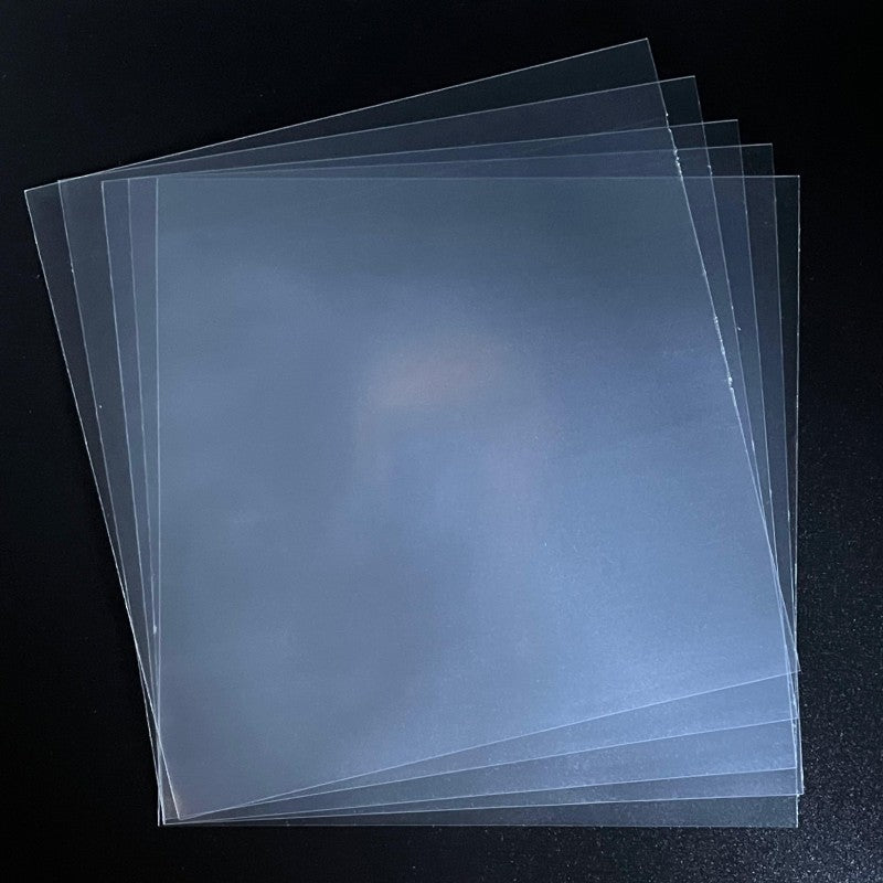 7" Polypropylene 80Mu Clear Inner Sleeves