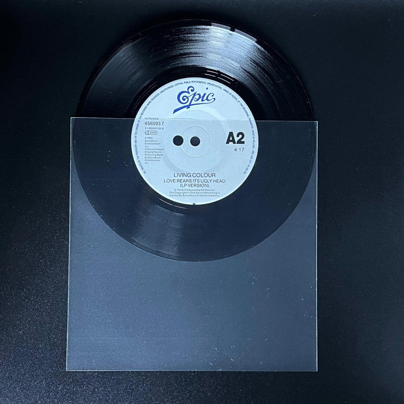 7" Polypropylene 80Mu Clear Inner Sleeves