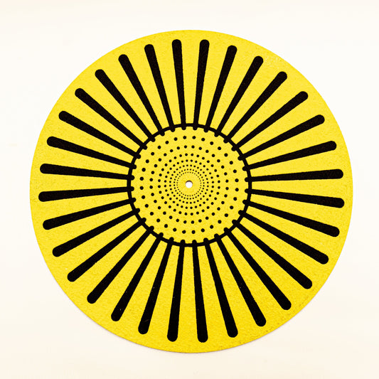 Airbag Felt & Rubber Turntable Platter Mat 3mm (Yellow) - laurelcanyonvinyl
