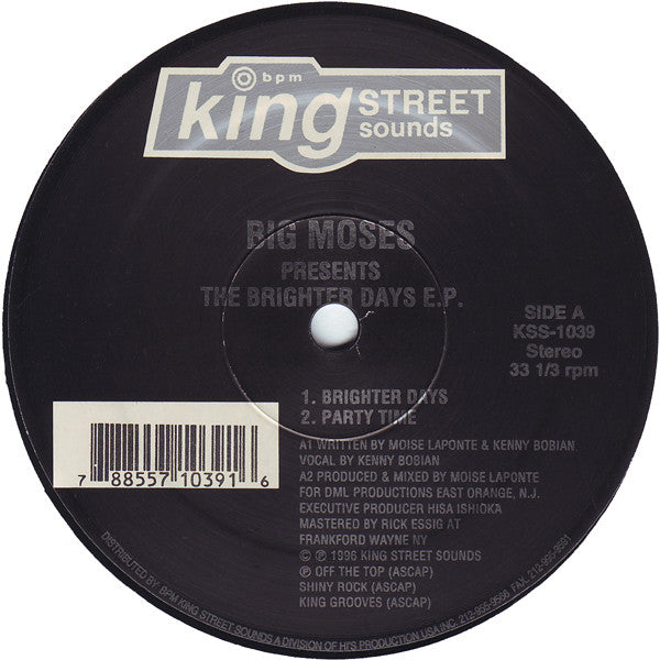 Big Moses - The Brighter Days E.P.