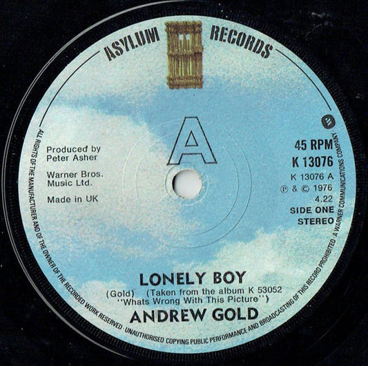 Andrew Gold - Lonely Boy - laurelcanyonvinyl