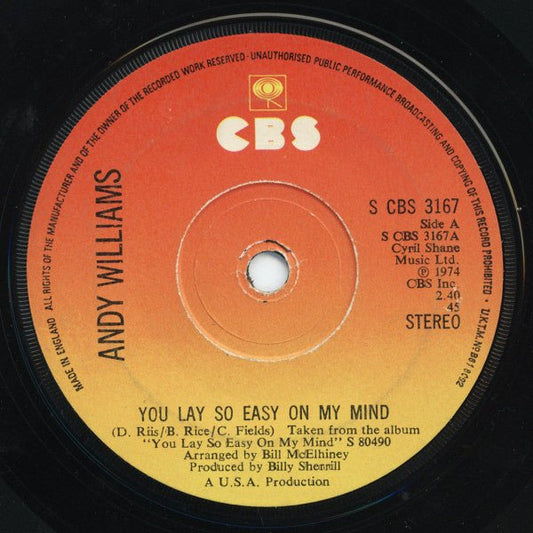 Andy Williams - You Lay So Easy On My Mind - laurelcanyonvinyl