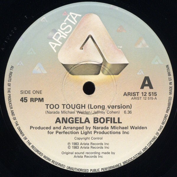 Angela Bofill - Too Tough (Long Version) - laurelcanyonvinyl