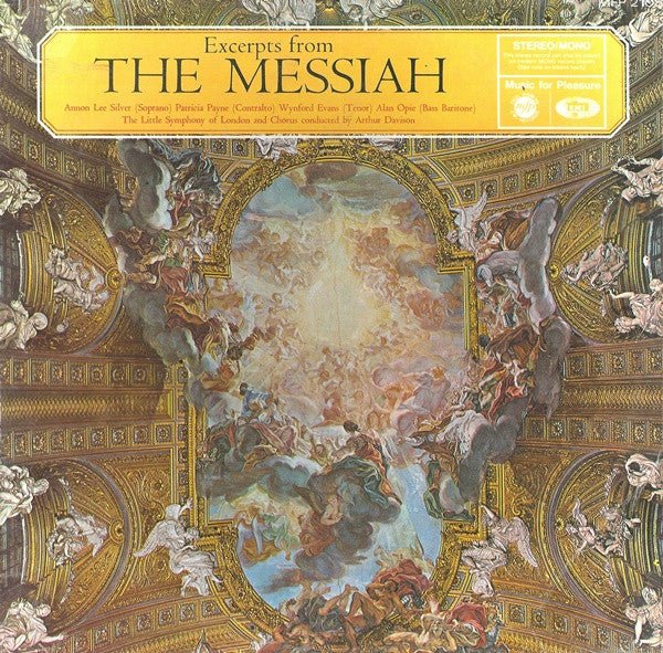Annon Lee Silver, Patricia Payne, Wynford Evans, Alan Opie, The Little Symphony & Chorus Of London, Arthur Davison - Excerpts From The Messiah - laurelcanyonvinyl