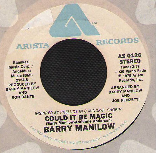 Barry Manilow - Could It Be Magic - laurelcanyonvinyl