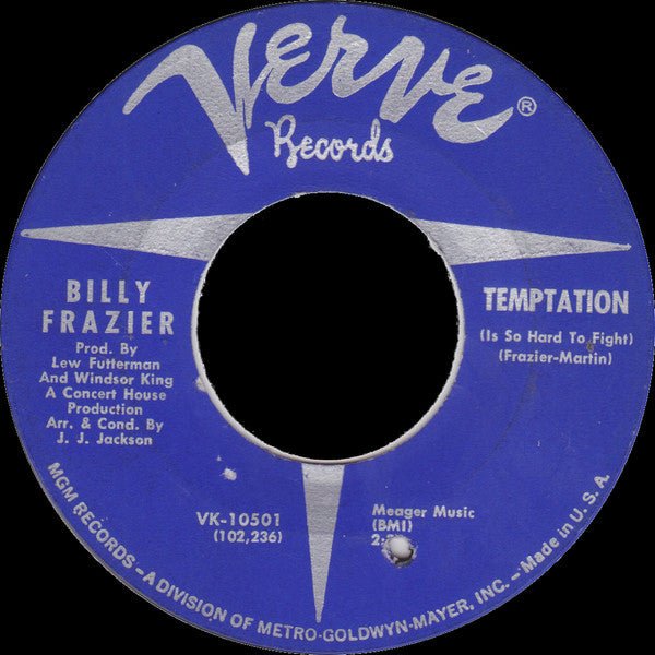 Billy Frazier - Temptation (Is So Hard To Fight) / Try Me - laurelcanyonvinyl