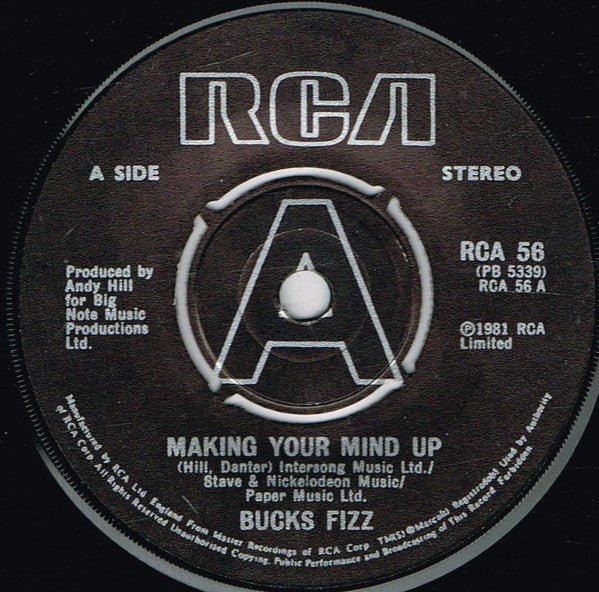 Bucks Fizz - Making Your Mind Up - laurelcanyonvinyl