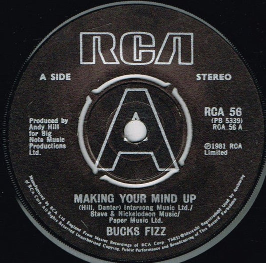 Bucks Fizz - Making Your Mind Up - laurelcanyonvinyl