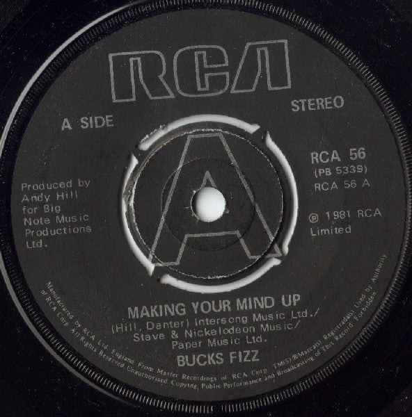 Bucks Fizz - Making Your Mind Up - laurelcanyonvinyl