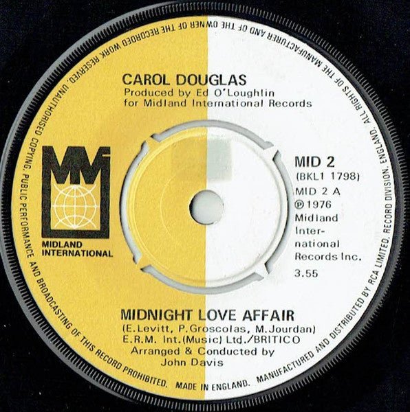 Carol Douglas - Midnight Love Affair / Crime Don't Pay - laurelcanyonvinyl