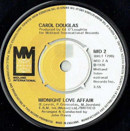 Carol Douglas - Midnight Love Affair / Crime Don't Pay - laurelcanyonvinyl