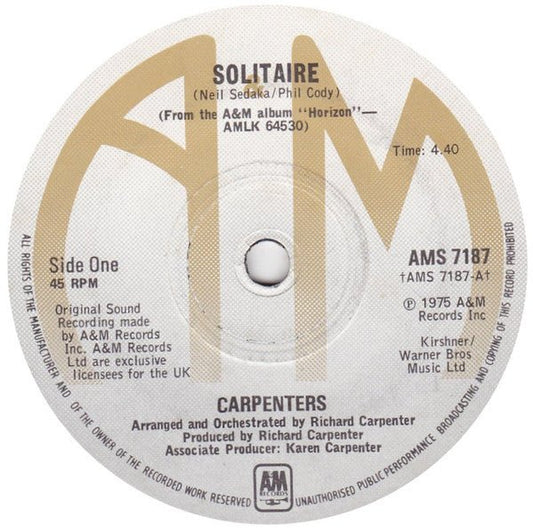 Carpenters - Solitaire - laurelcanyonvinyl