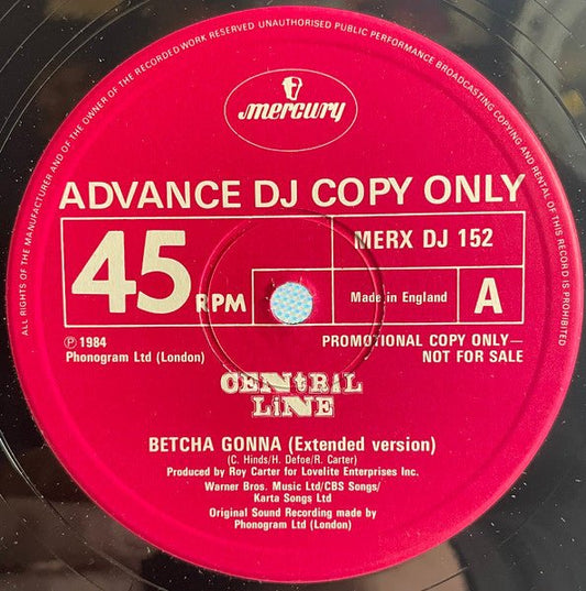 Central Line - Betcha Gonna - laurelcanyonvinyl