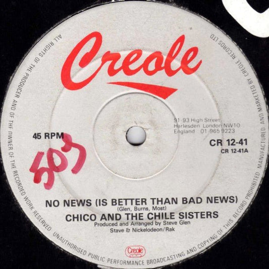 Chico And The Chile Sisters - No News (Is Better Than Bad News) - laurelcanyonvinyl