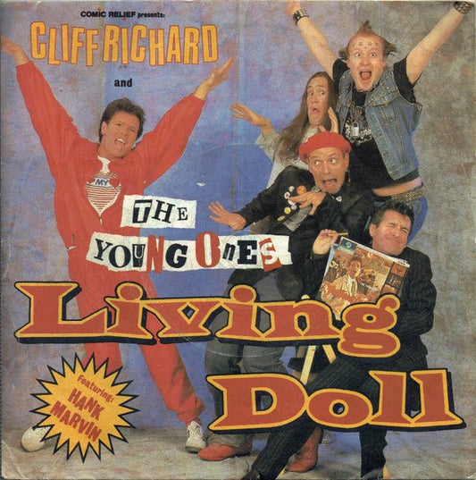 Comic Relief Presents Cliff Richard And The Young Ones Featuring Hank Marvin - Living Doll - laurelcanyonvinyl