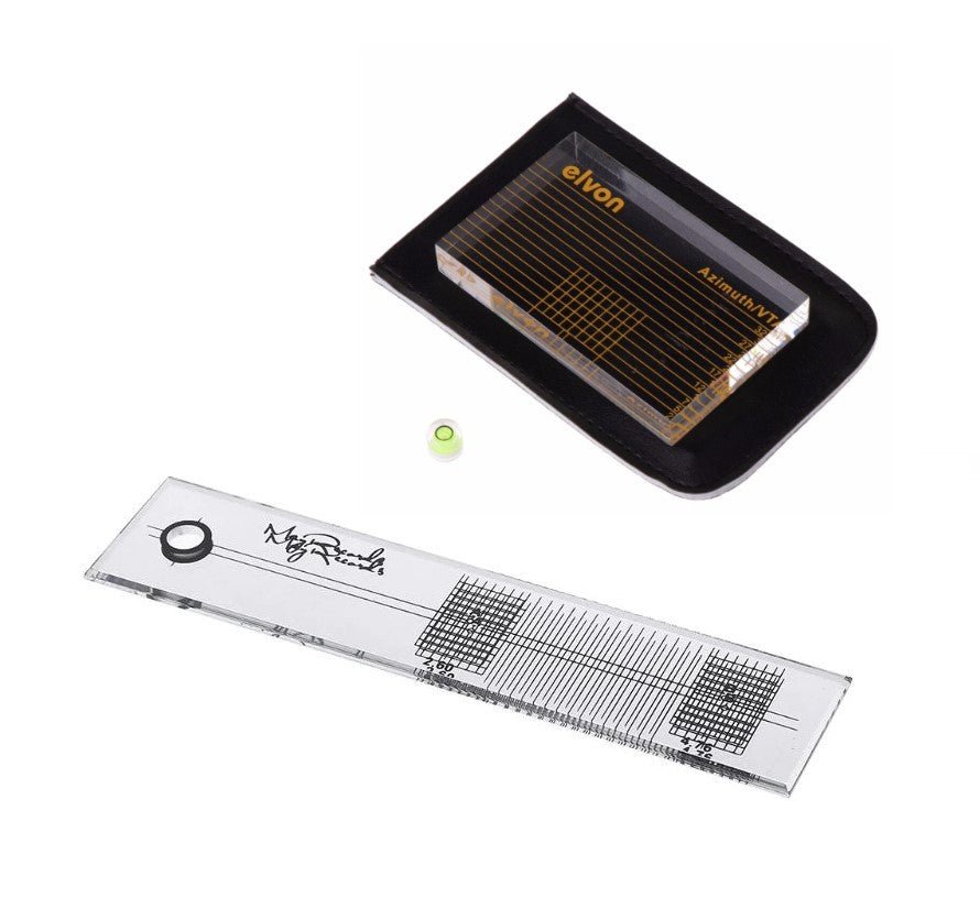 Deluxe Turntable Setup Tool Bundle – Azimuth Alignment Block & Protractor - laurelcanyonvinyl