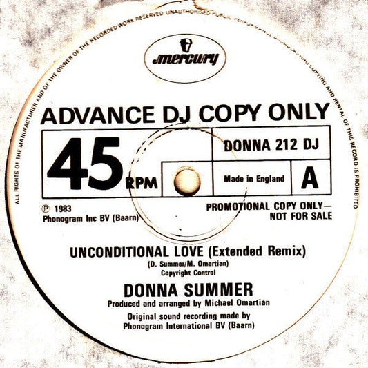 Donna Summer - Unconditional Love - laurelcanyonvinyl