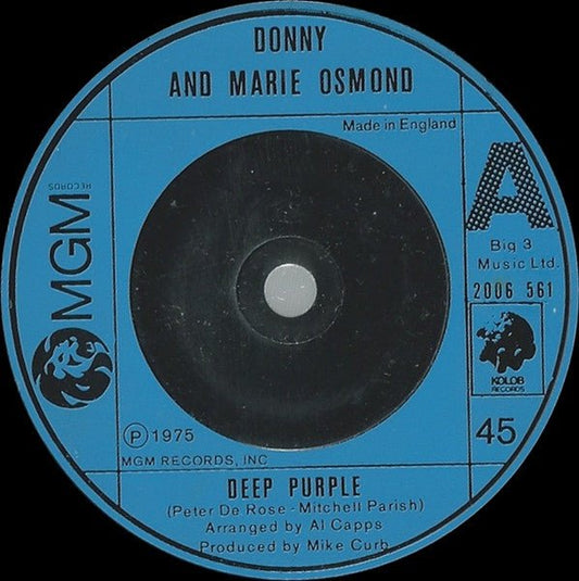 Donny & Marie Osmond - Deep Purple - laurelcanyonvinyl