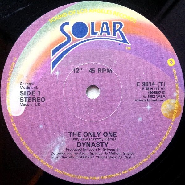 Dynasty - The Only One - laurelcanyonvinyl