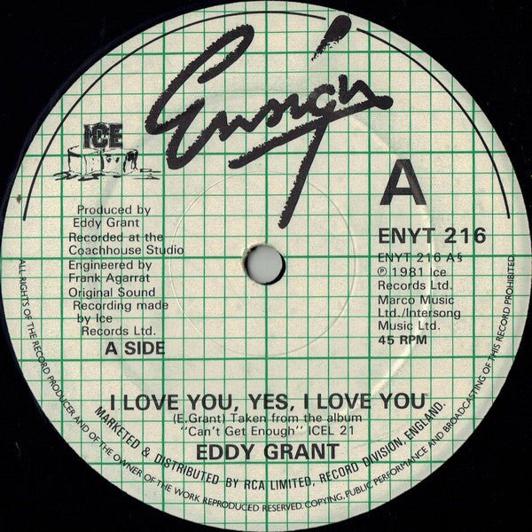 Eddy Grant - I Love You, Yes, I Love You - laurelcanyonvinyl