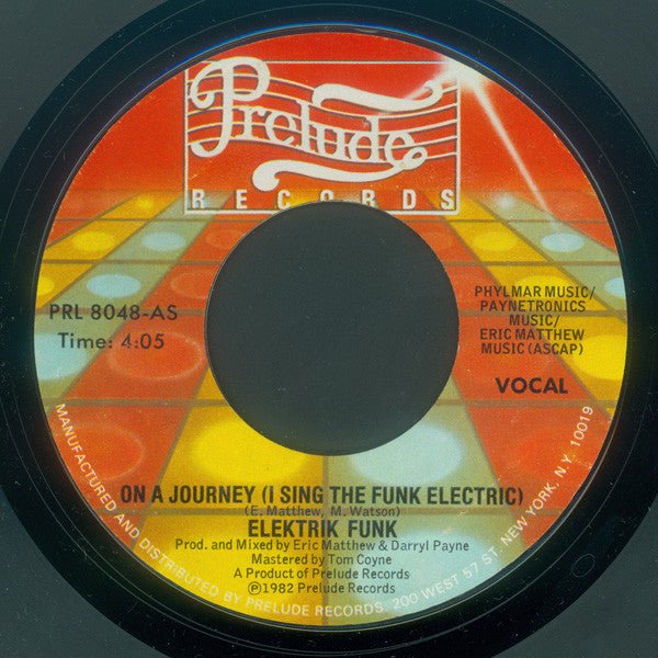 Elektrik Funk - On A Journey (I Sing The Funk Electric) - laurelcanyonvinyl