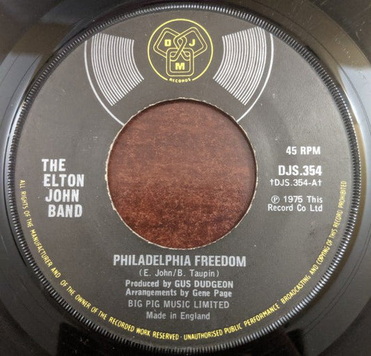 Elton John Band - Philadelphia Freedom / I Saw Her Standing There - laurelcanyonvinyl