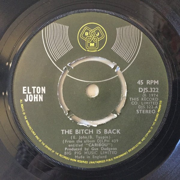 Elton John - The Bitch Is Back - laurelcanyonvinyl
