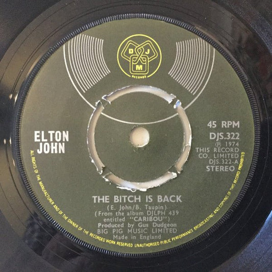 Elton John - The Bitch Is Back - laurelcanyonvinyl