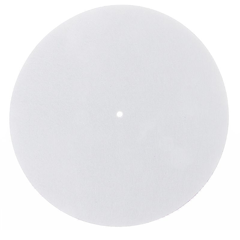 Elvon 12" Bright White Felt Turntable Slipmat 3mm - laurelcanyonvinyl